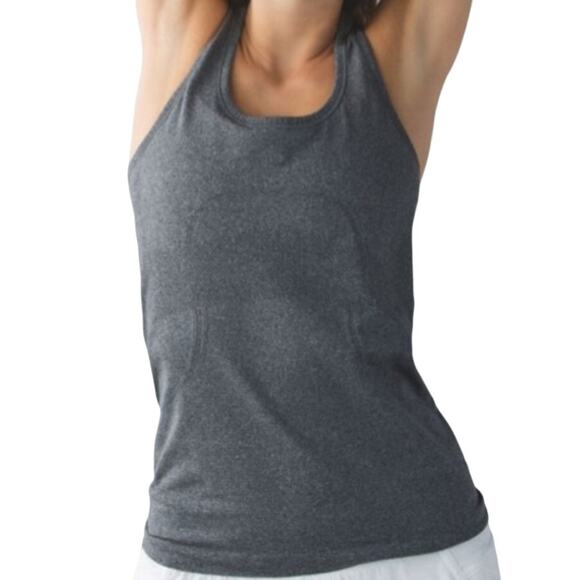 Lululemon Swiftly Tech Racerback Heathered Black 8 - Picture 1 of 5